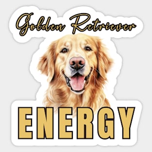 golden retriever energy Sticker